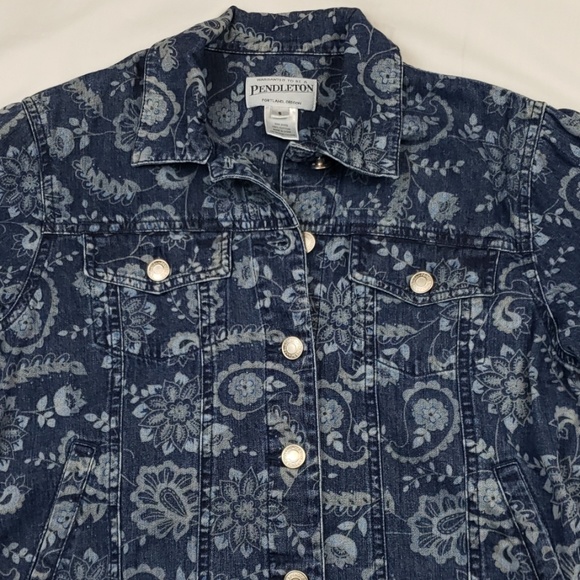 Pendleton Paisley Print Denim Jacket - Picture 3 of 6